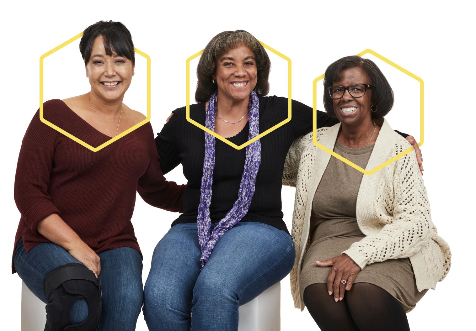 photo of three patients together