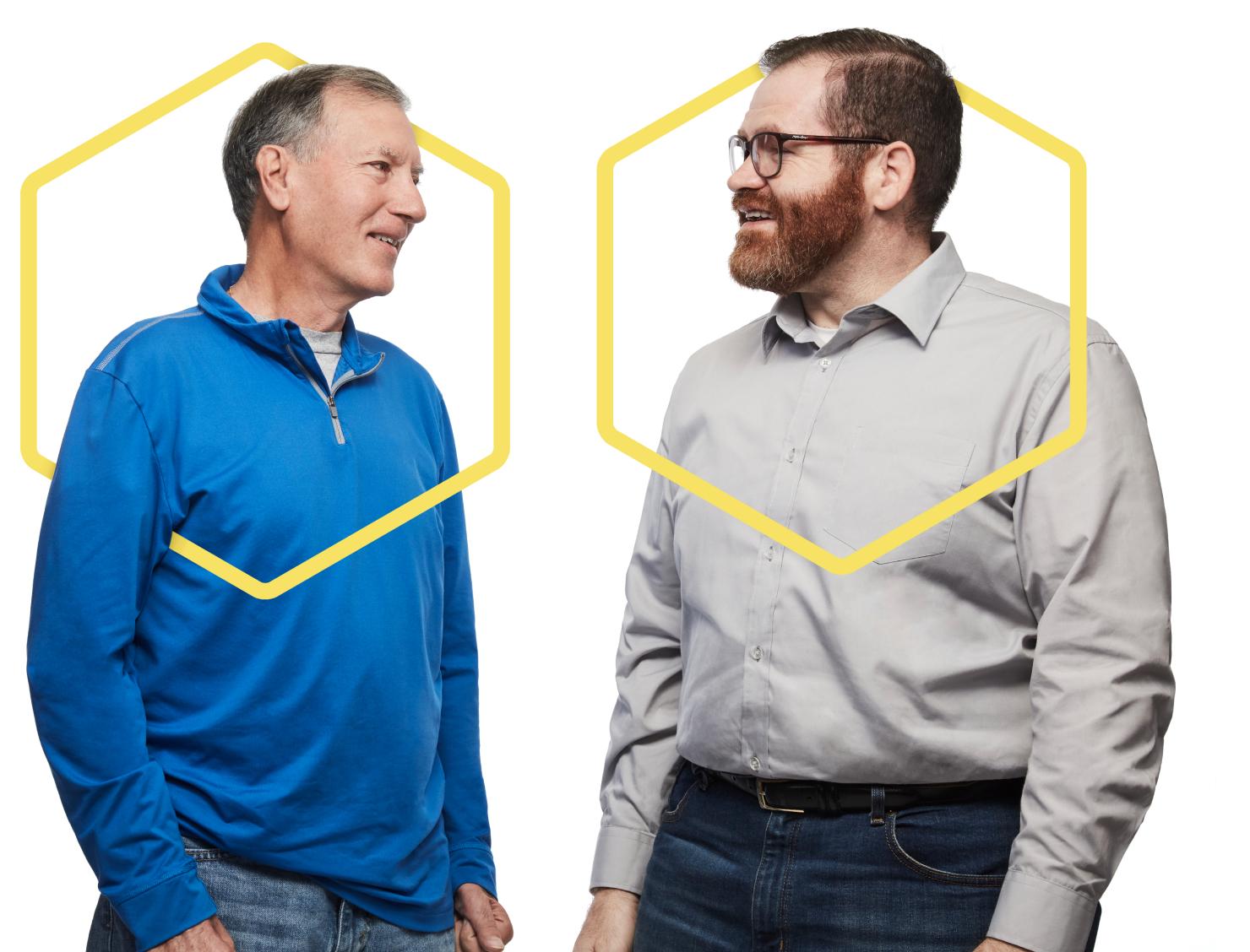 photo of the two patients talking